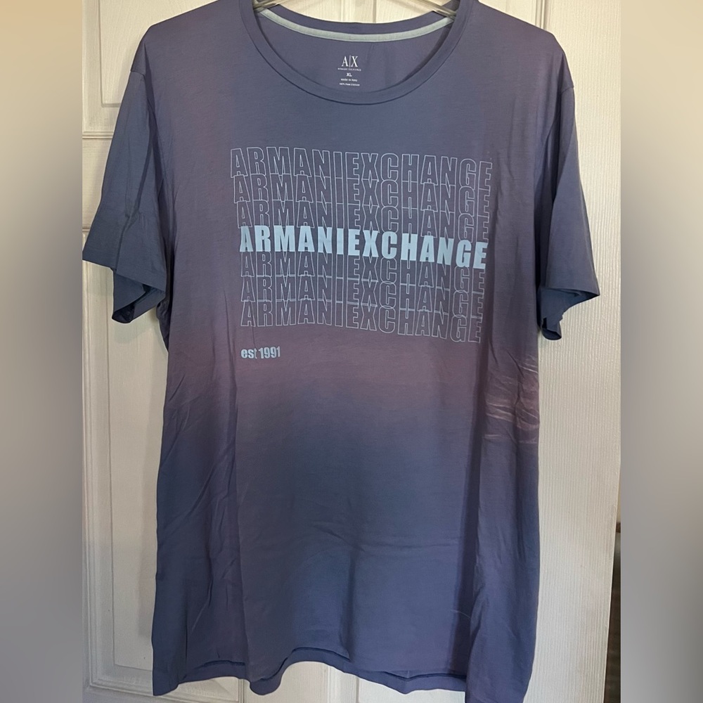 Men’s A/X Bkue Graphic Tshirt, XL